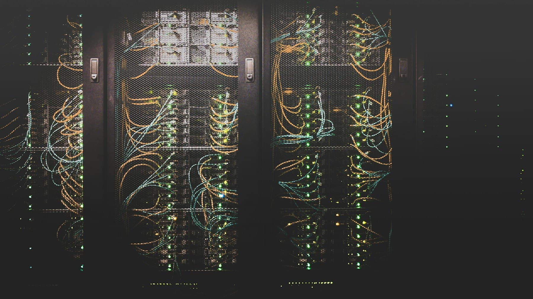 A modern data center corridor